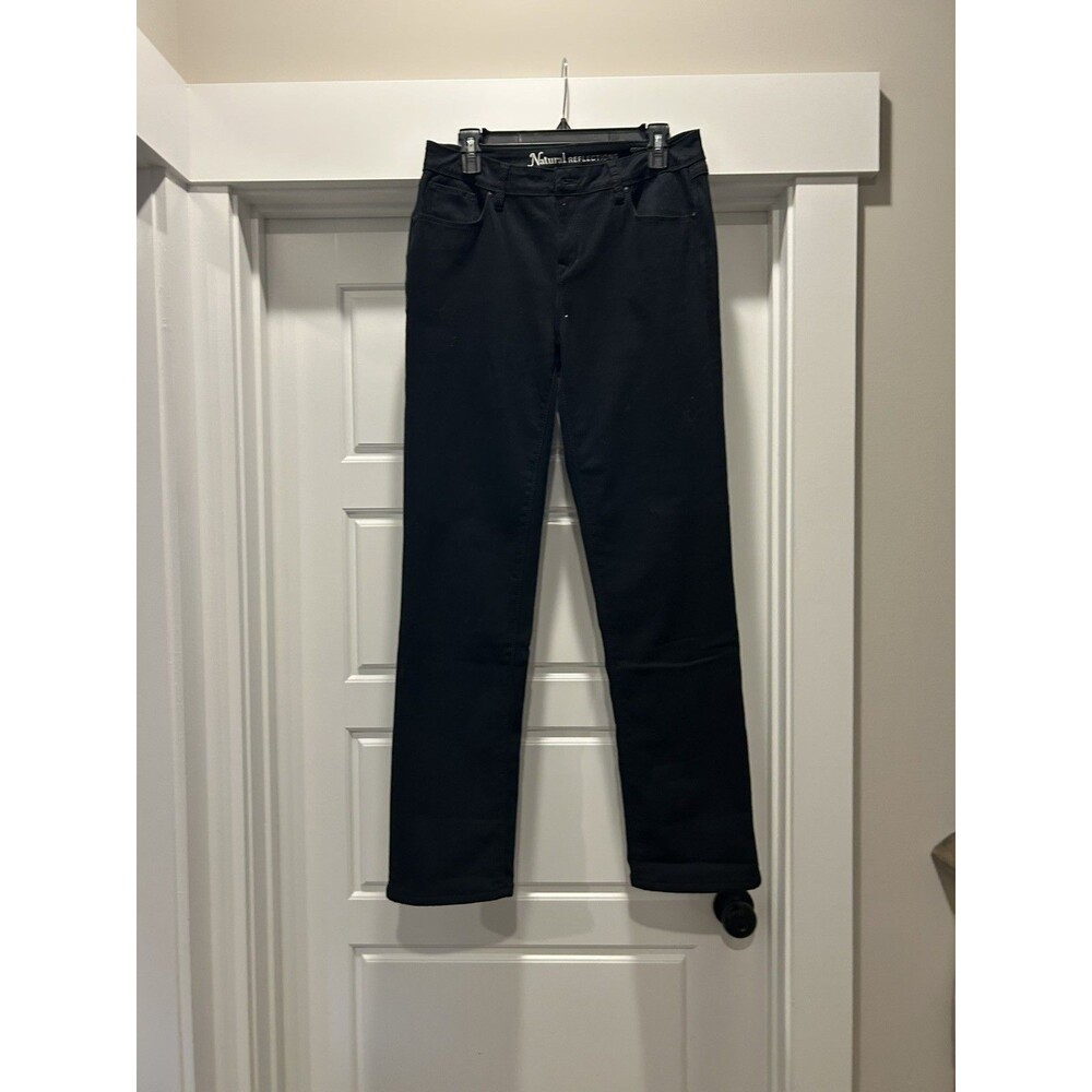 Natural Reflections Jeans Women's Size 6 Denim Flannel Lined Warm Comfort Black